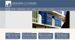 Desktop Screenshot of excellenceforcollege.com