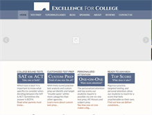 Tablet Screenshot of excellenceforcollege.com